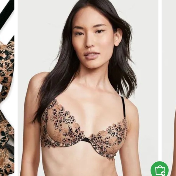Victoria's Secret Animal Lace Embroidered Bra with matching Thong 36C/M - Picture 3 of 9
